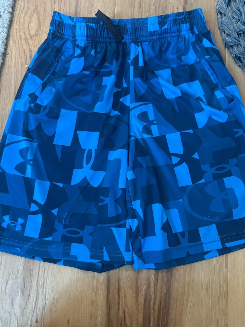 Under Armour Bright Blue Short Sleeve Logo Tee and Shorts